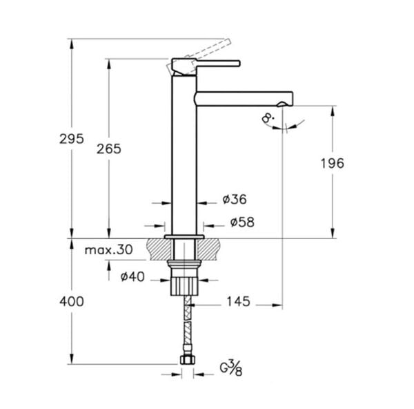 VitrA Origin A42557 Çanak Lavabo Bataryası Krom