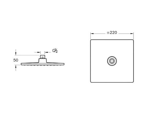 Artema Rain Q A45707STA Duş Başlığı, Krom