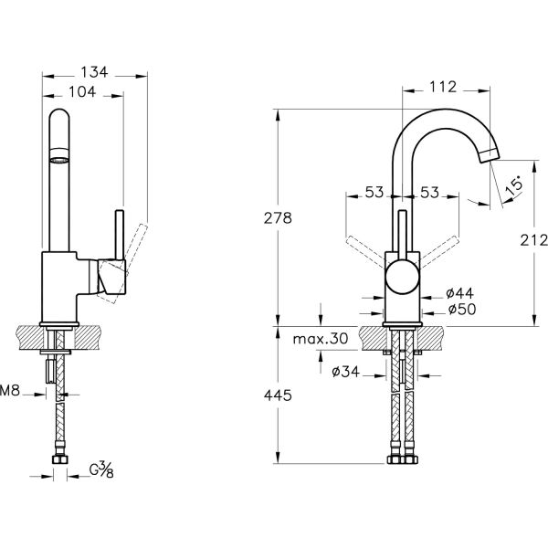 Artema Minimax S Döner Borulu Lavabo Bataryası A41999