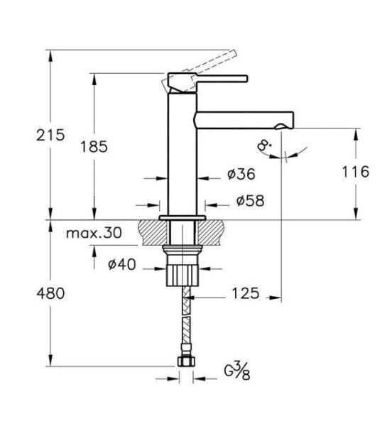 Artema Origin Lavabo Bataryası Fırçalı Nikel A4255634