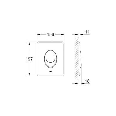 Grohe Skate Air Gömme Rezervuar Paneli Beyaz - 38505SH0