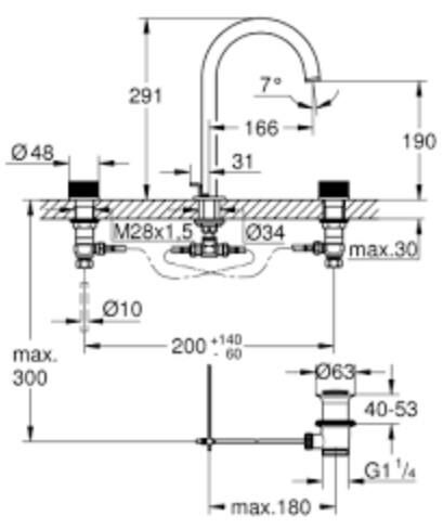Grohe Atrio Private Collection 3 Delikli Lavabo Bataryası L-Boyut - 20595DA0