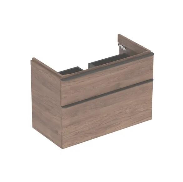 Geberit Smyle Çift Çekmeceli Ceviz Renkli Lavabo Dolabı - 500.354.JR.1
