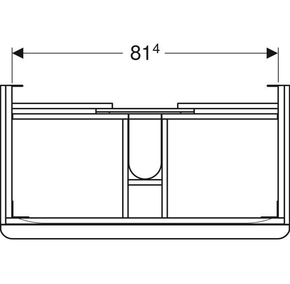 Geberit Smyle Çift Çekmeceli Ceviz Renkli Lavabo Dolabı - 500.354.JR.1