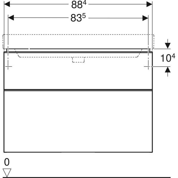 Geberit Smyle Çift Çekmeceli Ceviz Renkli Lavabo Dolabı - 500.354.JR.1