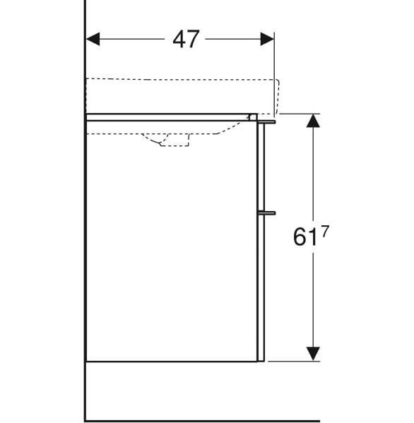 Geberit Smyle Çift Çekmeceli Ceviz Renkli Lavabo Dolabı - 500.354.JR.1
