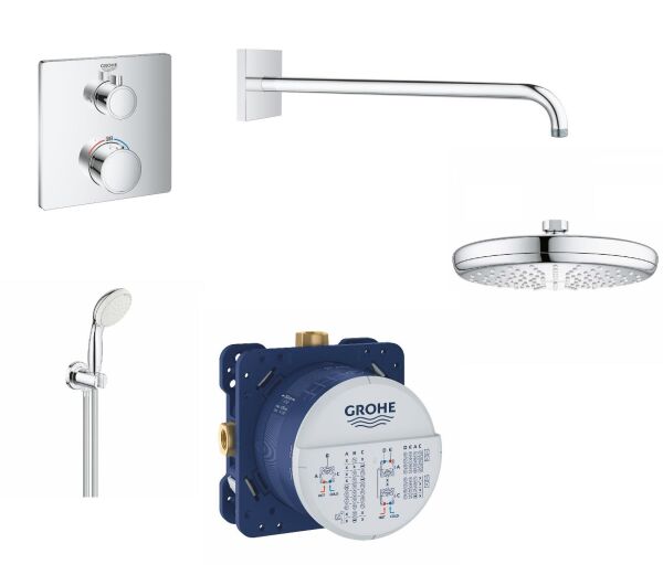 Grohe Normal Ankastre Termostatik Duş Seti