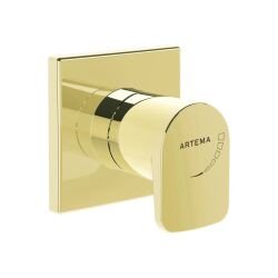 Artema Root Square Ankastre Stop Valf (Sıva Üstü Grubu), altın