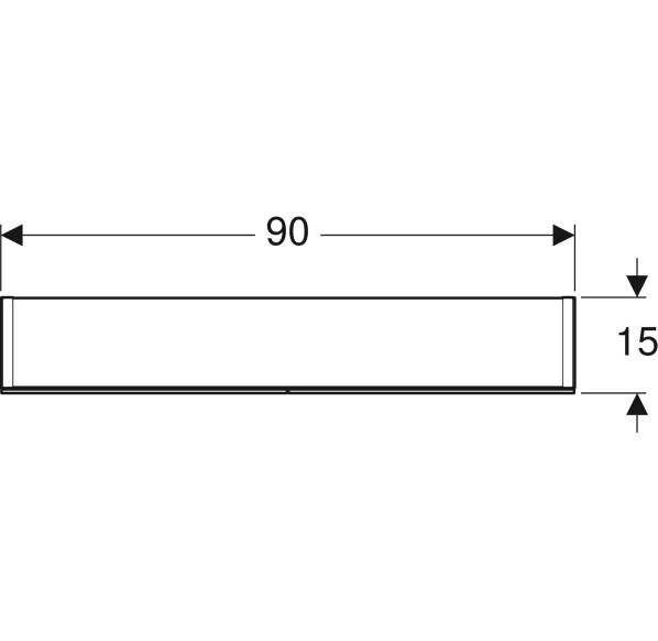 Geberit Option Aynalı ve Aydınlatmalı Dolap, Çift Kapılı 90X70 - 500.583.00.1