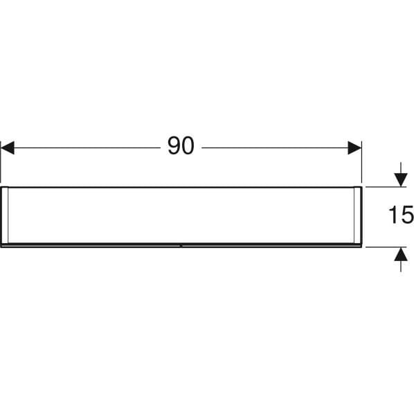 Geberit Option Aynalı ve Aydınlatmalı Dolap, Çift Kapılı 90X70 - 500.583.00.1