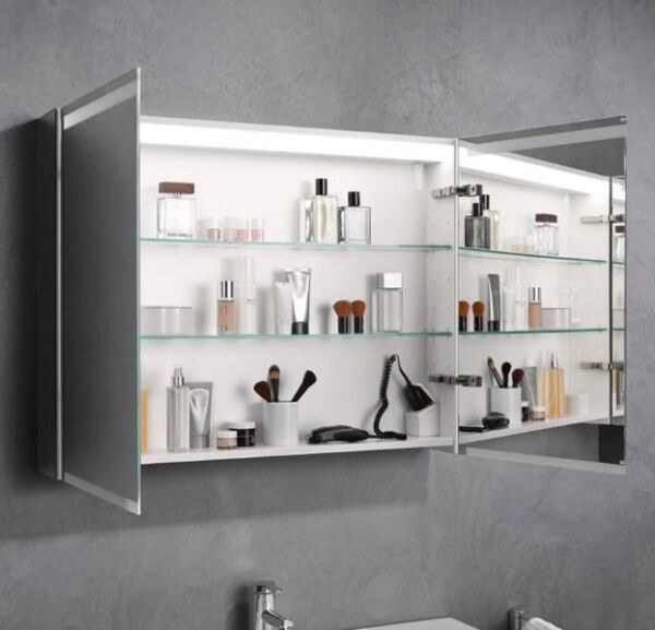 Geberit Option Aynalı ve Aydınlatmalı Dolap, Çift Kapılı 90X70 - 500.583.00.1
