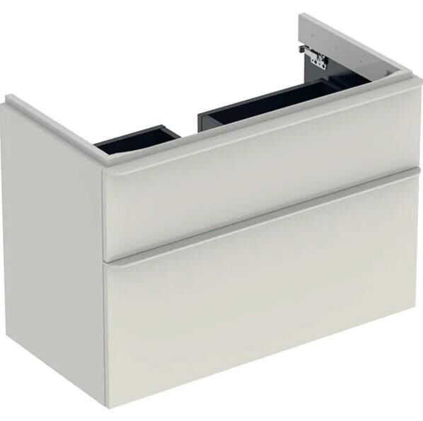 Geberit Smyle Square Çift Çekmeceli Kum Grisi Lavabo Dolabı - 500.354.JL.1