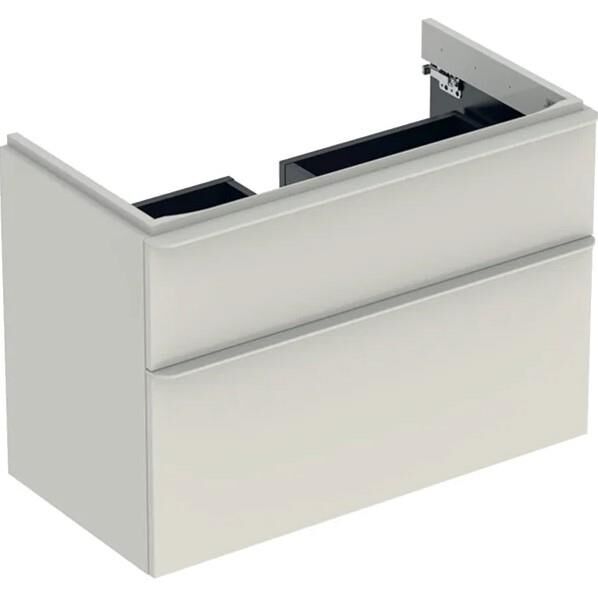 Geberit Smyle Square Çift Çekmeceli Kum Grisi Lavabo Dolabı - 500.354.JL.1