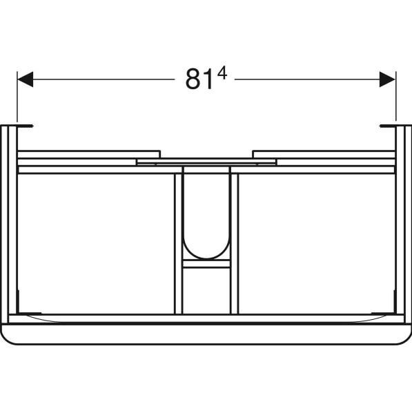 Geberit Smyle Square Çift Çekmeceli Kum Grisi Lavabo Dolabı - 500.354.JL.1
