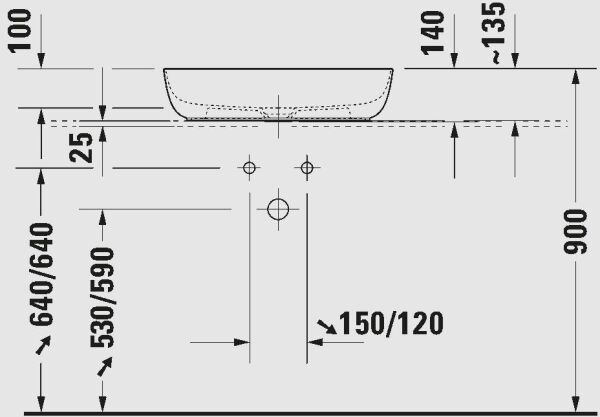 Duravit Luv DuraCeram Çanak Lavabo 60 cm - 379600000