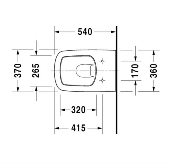 Duravit Durastyle Rimless Asma Klozet (Özel Kutuda, Yavaş Kapanır Kapak Dahil) - 45383920A1