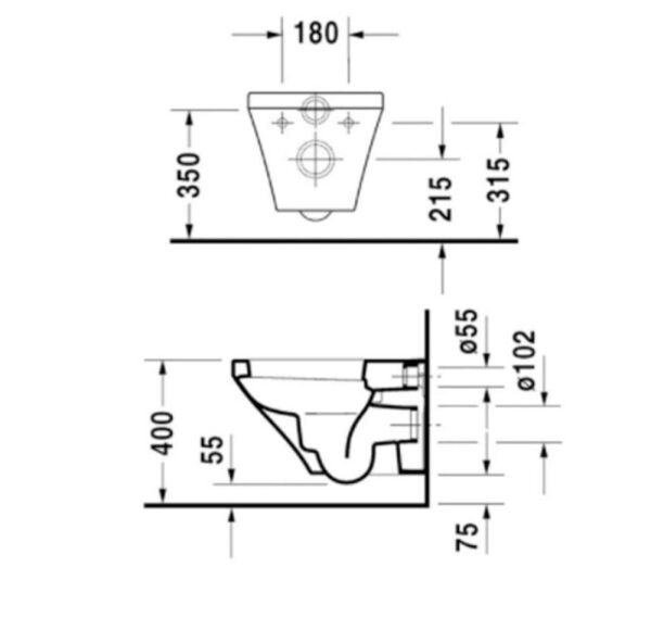 Duravit Durastyle Rimless Asma Klozet (Özel Kutuda, Yavaş Kapanır Kapak Dahil) - 45383920A1