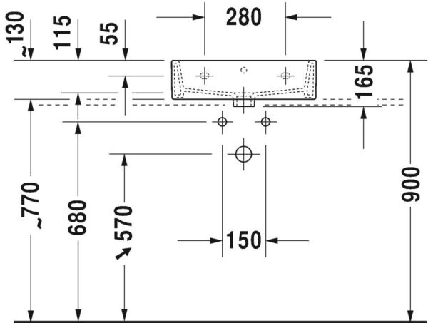 Duravit Vero Air Tezgahüstü Lavabo 50 Cm