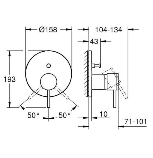 Grohe Atrio New Ankastre Banyo Bataryası - 24355DC0