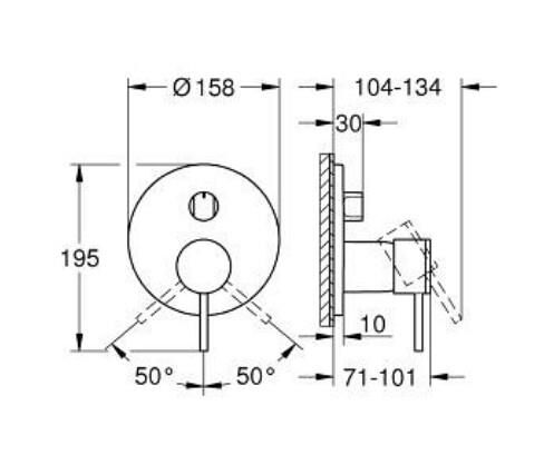 Grohe Atrio Tek Kumandalı Banyo Bataryası - 24356DA0