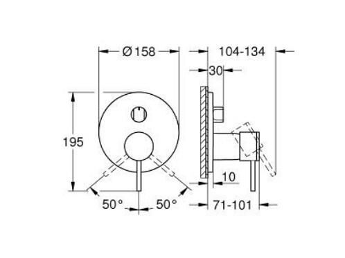 Grohe Atrio Ankastre Banyo/Duş Bataryası (Sıva Üstü Grubu) - 24356DC0