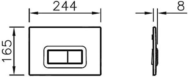 Vitra Loop R Kumanda Paneli, Mat krom
