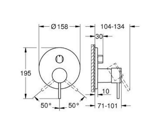 Grohe Atrio Ankastre Banyo Bataryası (Sıva Üstü Grubu) - 24356GL0