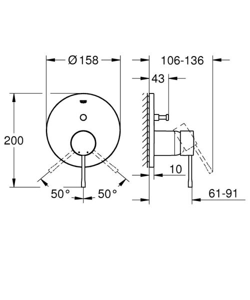 Grohe Essence Ankastre Banyo Bataryası - 24167DL1