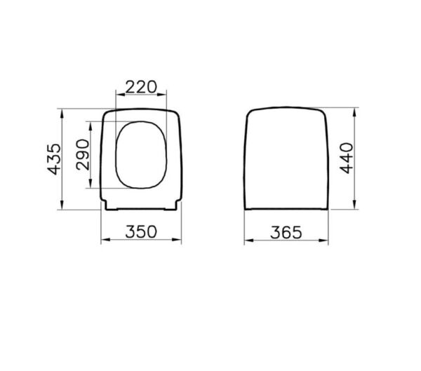 Vitra Metropole Klozet kapağı duroplast, üstten sıkmalı yavaş kapanır, metal menteşeli, beyaz