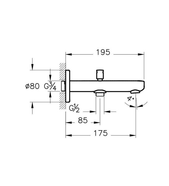 Artema Root Round Çıkış Ucu  (El Duşu Çıkışlı), altın