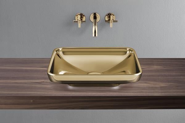Vitra Water Jewels Dikdörtgen Tezgah Üstü Lavabo, 60 cm, Altın - 4442B072-0016