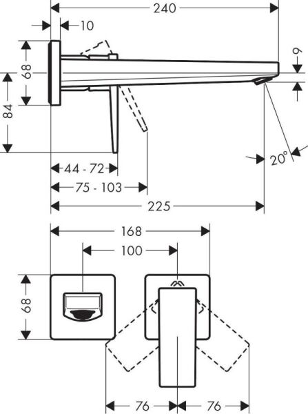 Hansgrohe HG Metropol® Tek kollu Lavabo Bataryası ankastre