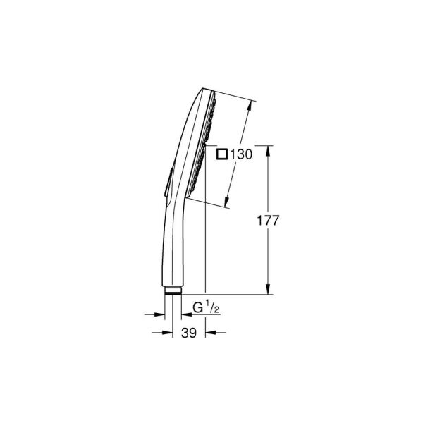 Grohe Rainshower Smartactive 130 Cube El Duşu 3 Akışlı - 26582AL0