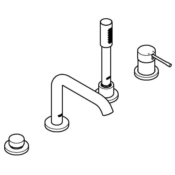 Grohe Essence Dört Delikli Küvet Bataryası - 19578GL1