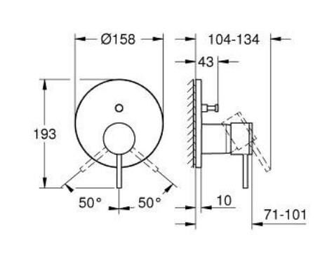 Grohe Atrio New Ankastre Banyo Bataryası - 24355DA0