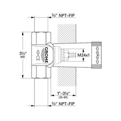 Grohe Kensington Ankastre Stop Valf - 19269000