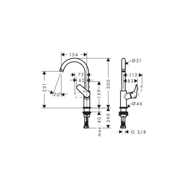 Hansgrohe Logis Lavabo Bataryası