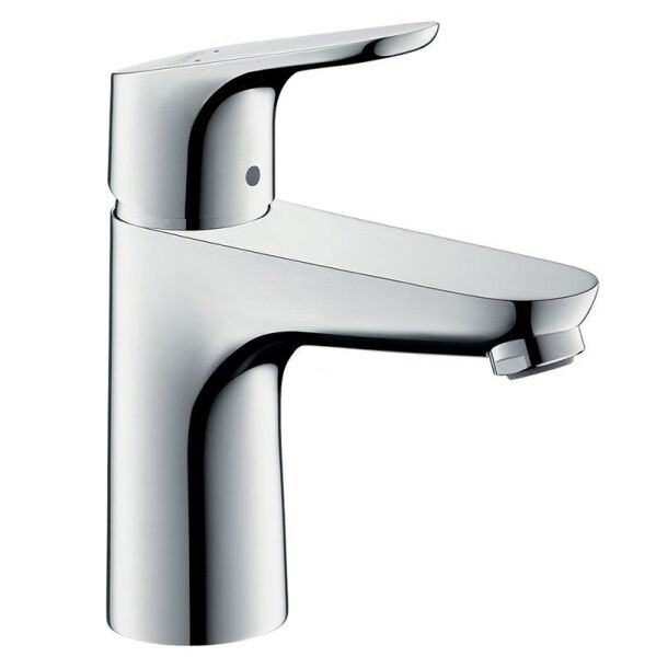 Hansgrohe Focus Tek kollu lavabo bataryası 100, 2 debili, açılır gider seti ile - 31657000