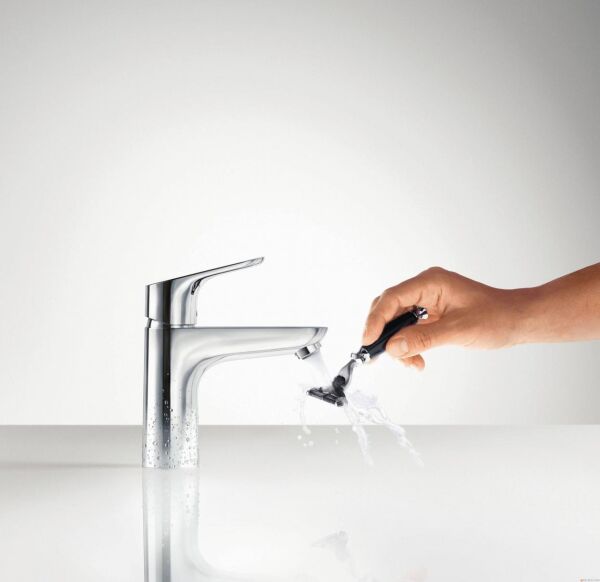 Hansgrohe Focus Tek kollu lavabo bataryası 100, 2 debili, açılır gider seti ile - 31657000