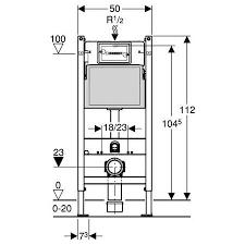 Geberit Alpha 458.233.00.1 Duofix Gömme Rezervuar, 12 CM, Alçıpan
