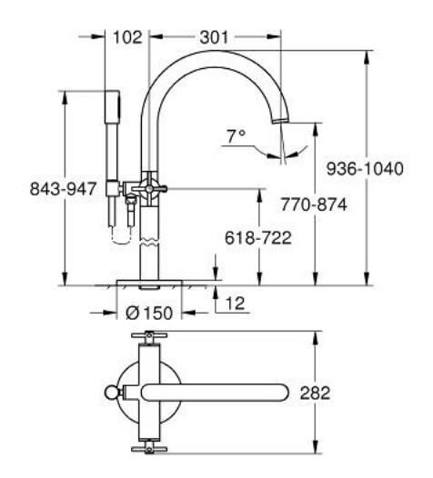Grohe Atrio Banyo/Duş Bataryası 1/2'' - 25272GL0