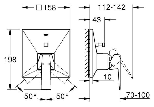 Grohe ALLURE BRİLLİANT ANKASTRE BANYO/DUŞ BATARYASI - 24072AL0