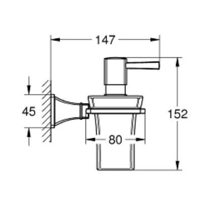 Grohe Grandera Seramik Sıvı Sabunluk ve Tutacağı - 40910IG0