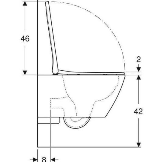 Geberit Smyle Square Kanalsız Asma Klozet ve Kapak Seti - 501.652.01.1SET