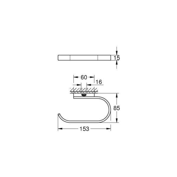 Grohe Selection Tuvalet Kağıtlığı, Brushed Cool Sunrise - 41068GN0