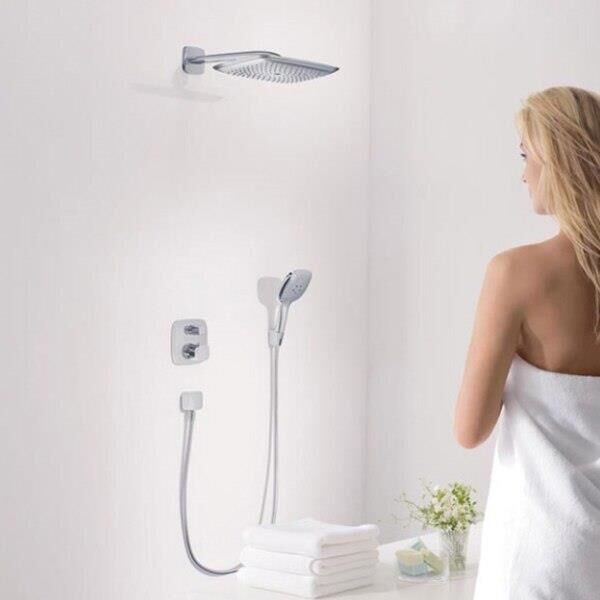 Hansgrohe Raindance E Tepe duşu 360 1 jet, 24 cm duş dirseği ile - 27371000HG