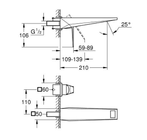 Grohe Allure Brilliant 2 Delikli Lavabo Bataryası L-Boyut - 29403000