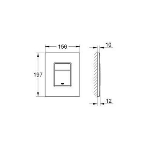 Grohe Skate Cosmopolitan Gömme Rezervuar Kumanda Paneli, Parlak Siyah - 38732KV0