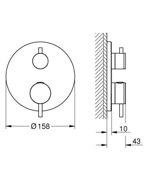 Grohe Ankastre Termostatik Banyo Bataryası - 24358AL0