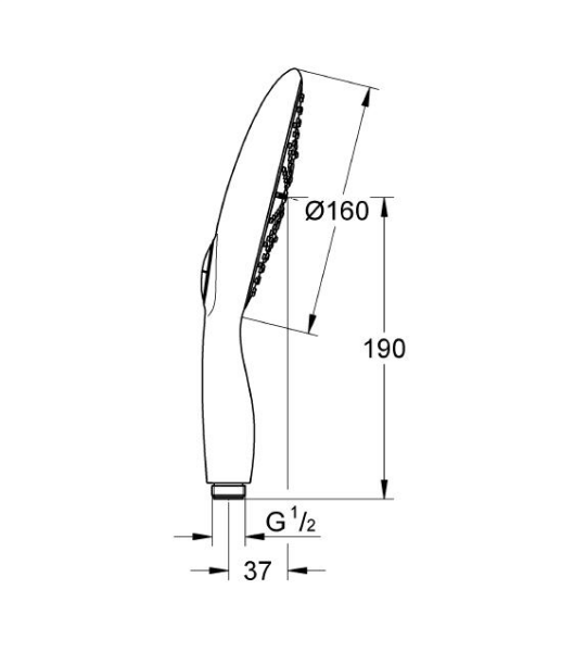 Grohe Power&Soul El Duşu 4 Akışlı 160 mm - 27675000